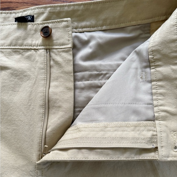 J CREW Barrel Leg Khaki Pants Cotton Linen Baggy Oversized High Rise Coastal‎ 30 - Picture 3 of 6